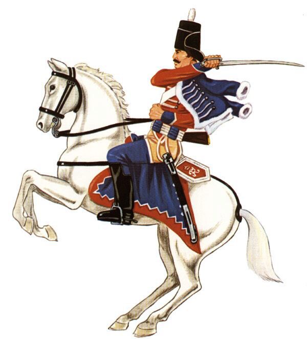 Prince August 52 Zinngiessform Preussicher  Husar mit Pferd  Battle of Rossbach