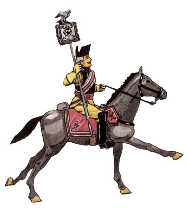 Prince August 56 Zinngiessform Standartenträger zu Pferd Preußen, Battle of Rossbach