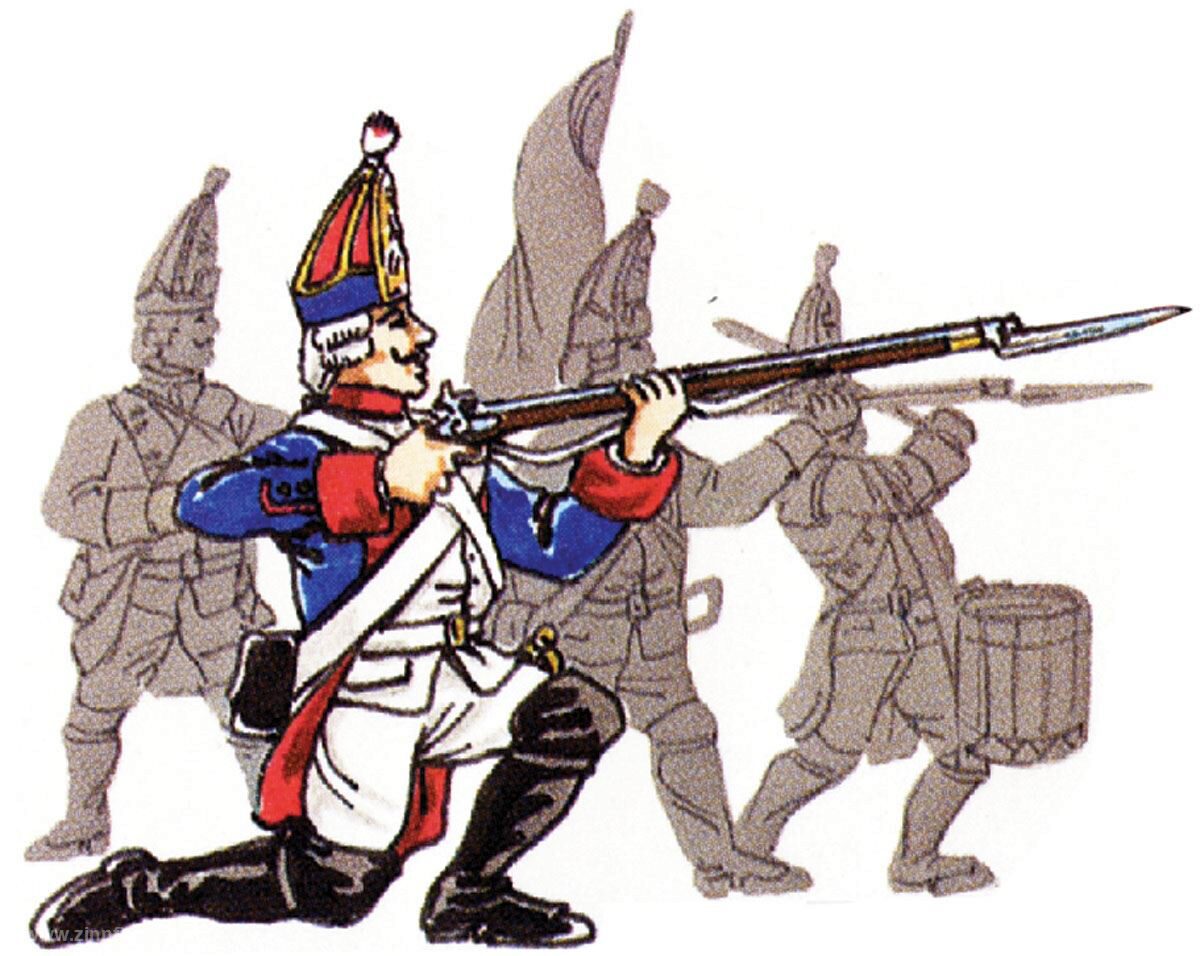 Prince August 67 Zinngiessform Battle of Rossbach - Prussia Grenadier Kniend schießend. Preußen  1757