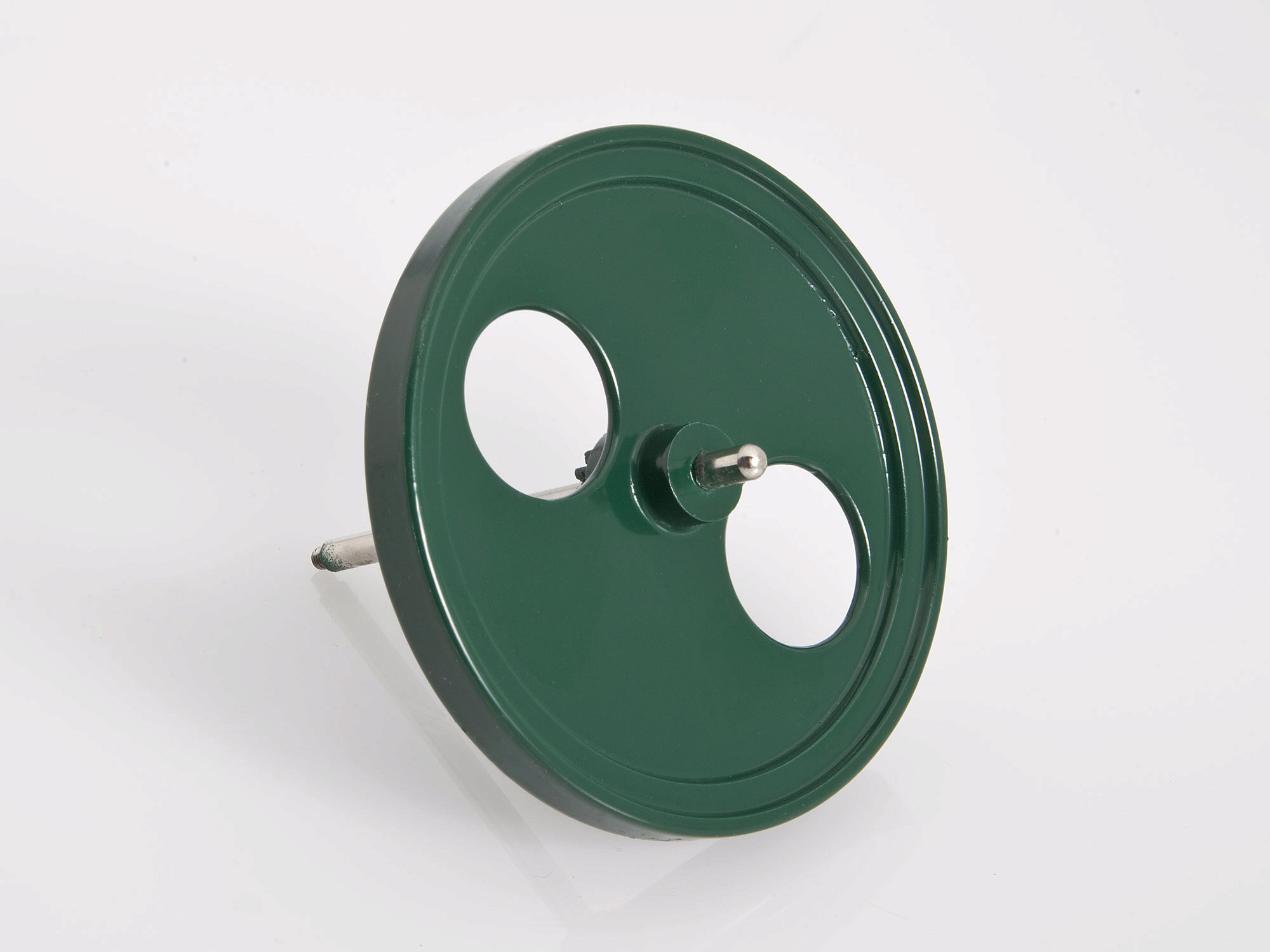 Wilesco 1320 Schwungrad 80 mm, mit Achse, grün für Typ D 405/1