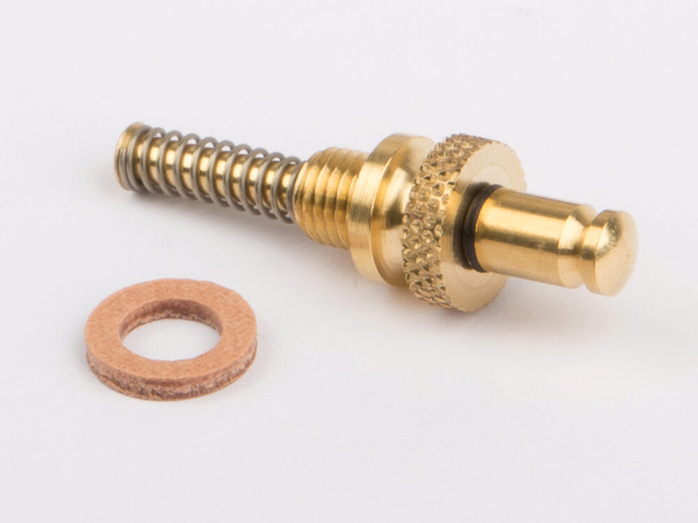 Wilesco 1514 Federsicherheitsventil, ab 1990 M 6 x 0,75 Feingewinde, messing für alle Modelle mit messing- blankem Kessel