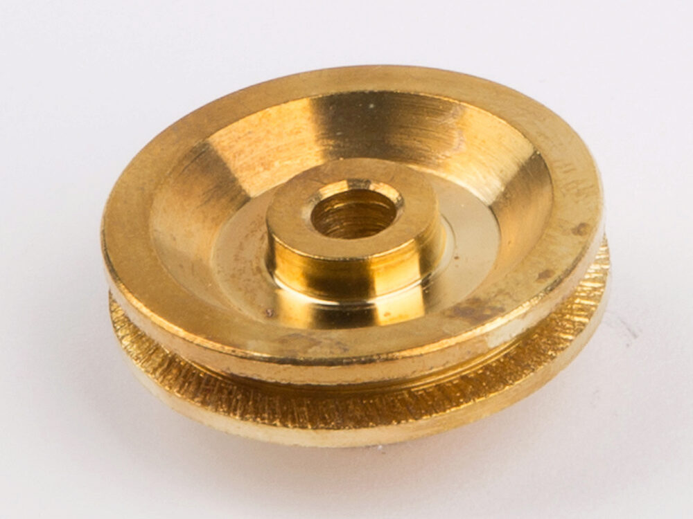 Wilesco 1631 Schnurlaufrolle, messing blank, D=24 mm