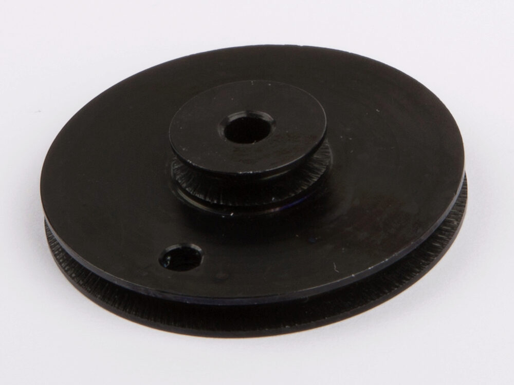 Wilesco 1640 Schnurlaufrolle / Doppelschnurlaufrolle, ALU schwarz, D=38 mm für Typ D 409,499