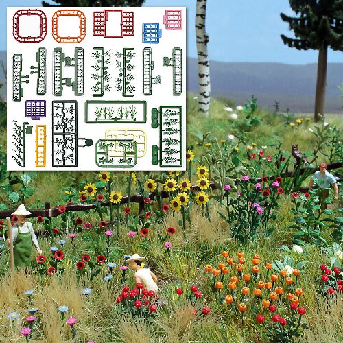 Busch 1258 Blumen-und Pflanzen-Set    H0