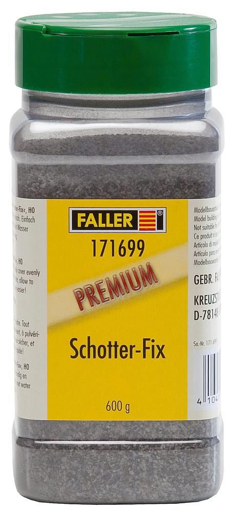 Faller 171699 PREMIUM Streumaterial Schotter-Fix, Naturmaterial, mittelgrau