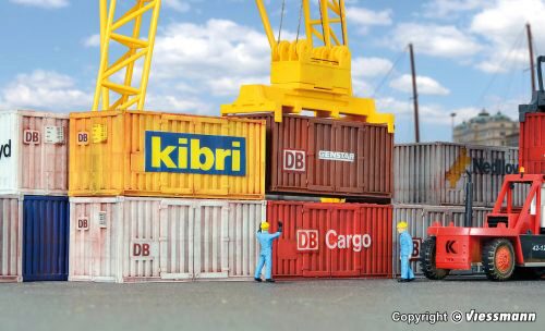 Kibri 10924 H0 20-Fuß-Container, 8 Stück
