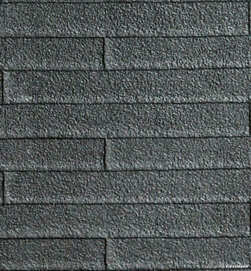 Kibri 34116 H0 Dachpappe-Platte, L 20 x B 12 cm

