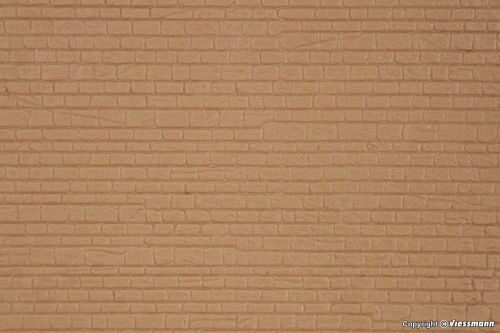 Kibri 34118 H0 Mauerplatte mit Abdecksteinen klein, L 20 x B 12 cm
