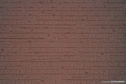 Kibri 34119 H0 Mauerplatte mit Abdecksteinen gross, L 20 x B 12 cm
