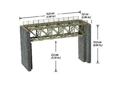 Noch 67010 Laser-Cut Stahlbrücke Bausatz 18,8 cm  H0