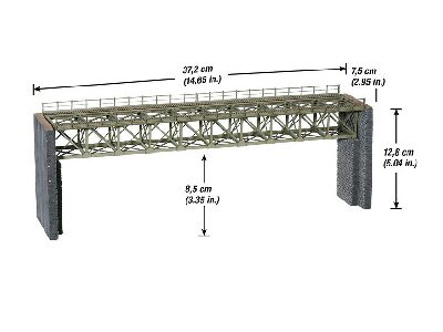 Noch 67020 Laser-Cut Stahlbrücke Bausatz 37,2 cm  H0