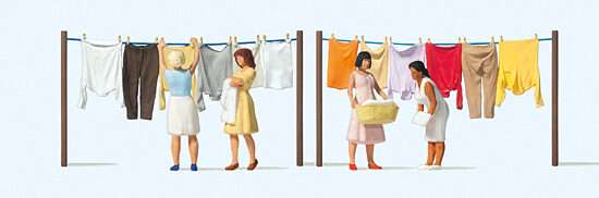 Preiser 10741 Frauen beim Wäscheaufhängen