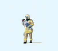 Preiser 28252 Feuerwehrmann, Kind rettend.