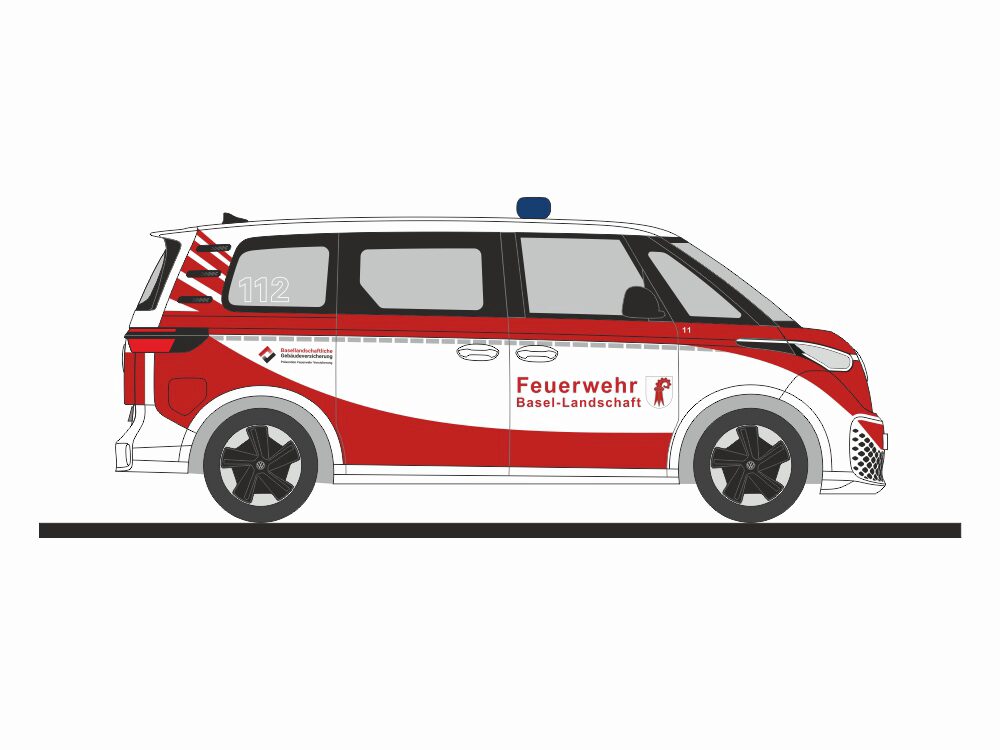 Rietze 51407 VW ID.Buzz People Feuerwehr Basel-Landschaft (CH)