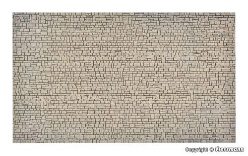 Vollmer 48221 H0 Mauerplatte Haustein aus Steinkunst, L 28 x B 16 cm
