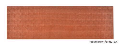 Vollmer 48722 0 Mauerplatte Ziegel aus Steinkunst, gealtert, L 53,5 x B 16 cm
