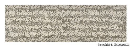 Vollmer 48724 0 Mauerplatte Bruchstein aus Steinkunst, L 53,5 x B 16 cm
