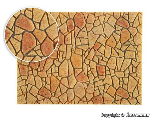 Vollmer 48727 0 Polygonalplatte aus Steinkunst, mediterran L 55,5 x B 16 cm

