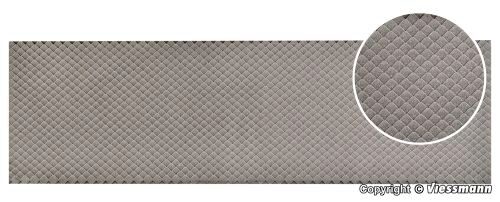 Vollmer 48732 0 Dachplatte Schiefer in Wabendeckung aus Steinkunst, L 54 x B 16,3 cm
