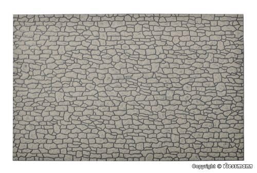 Vollmer 48824 G Mauerplatte Bruchstein aus Steinkunst, L 53,5 x B 34 cm
