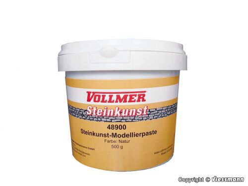 Vollmer 48900 Steinkunst-Modellierpaste, Farbe Natur, 500 g
