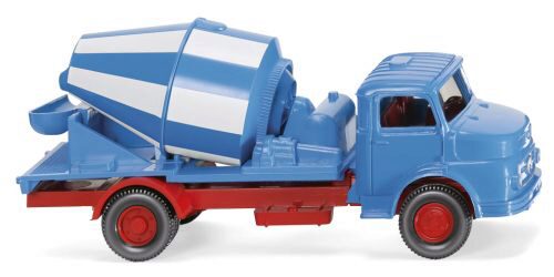 Wiking 53202 Betonmischer MB Kurzhauber, blau/weiss