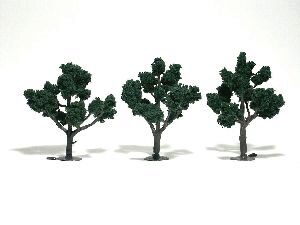 Woodland TR1511 3 Laubbäume dunkelgrün  5 - 12 cm